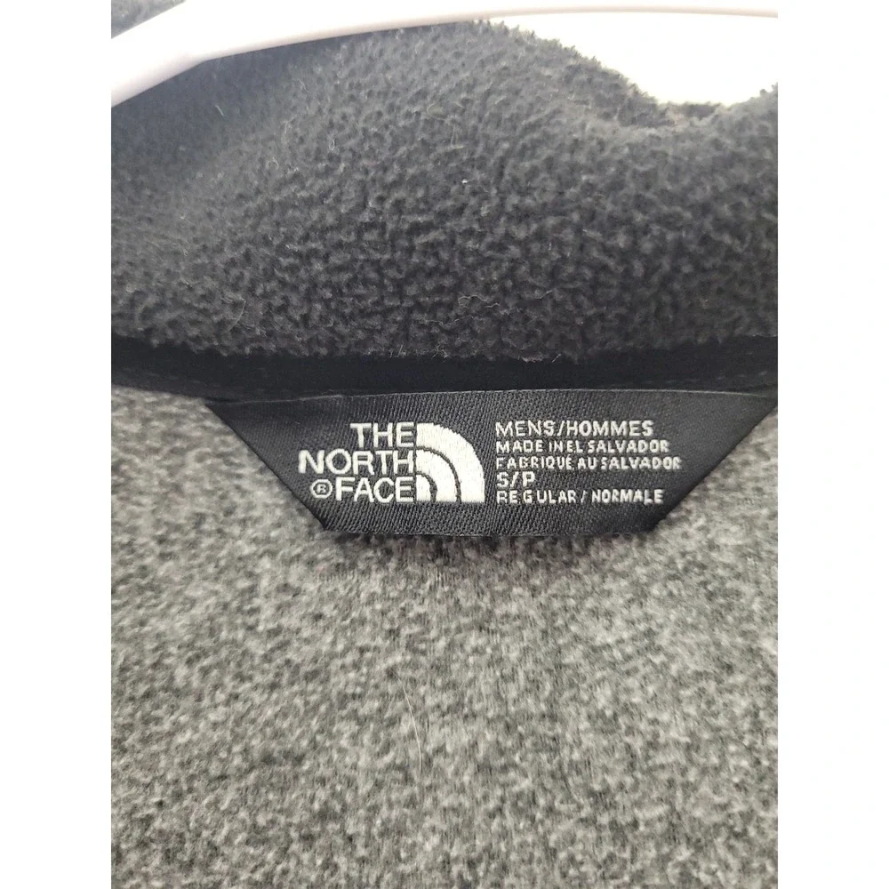 The North Face Mens Grey Quarter Zip Fleece Pullover Jacket Small S Regular